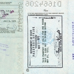 Passport from trip to Cuba, 1975.