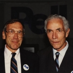 Richard Fenno and Rhode Island's longest serving senator, Claiborne Pell c. 1990.