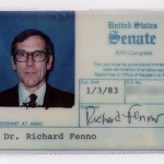 Fenno's senate ID card, 1983.