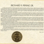 University of Rochester Alumni Citation to Faculty Award for Richard Fenno, 1976.