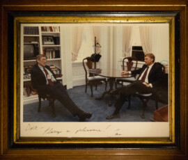 Autographed photo of Fenno and Dan Quayle c. 1981. Autographed photo of Fenno and Dan Quayle c. 1981.