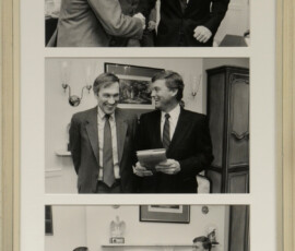 Richard Fenno and former Vice President (at this time Indiana Senator), Dan Quayle c. 1981. Richard Fenno and former Vice President (at this time Indiana Senator), Dan Quayle c. 1981.