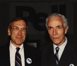 Richard Fenno and Rhode Island's longest serving senator, Claiborne Pell c. 1990. Richard Fenno and Rhode Island's longest serving senator, Claiborne Pell c. 1990.
